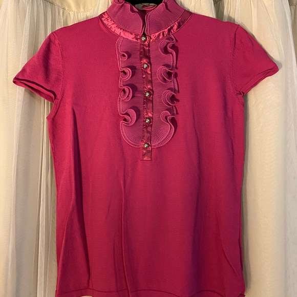 Adrienne Vittadini Tops - Adrienne Vittadini ruffle neck, front blouse. XL